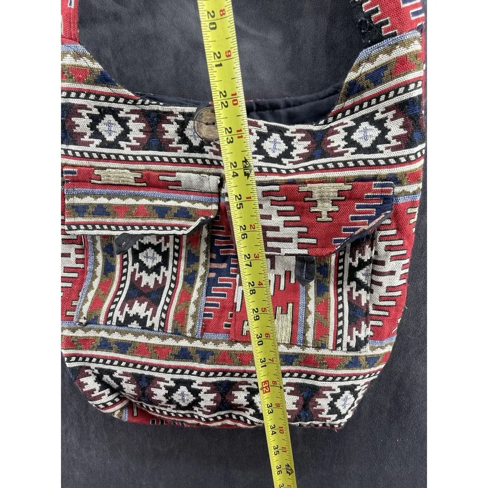 Tribe Azure Boho Tapestry Crossbody Shoulder Bag Southwestern Festival Purse